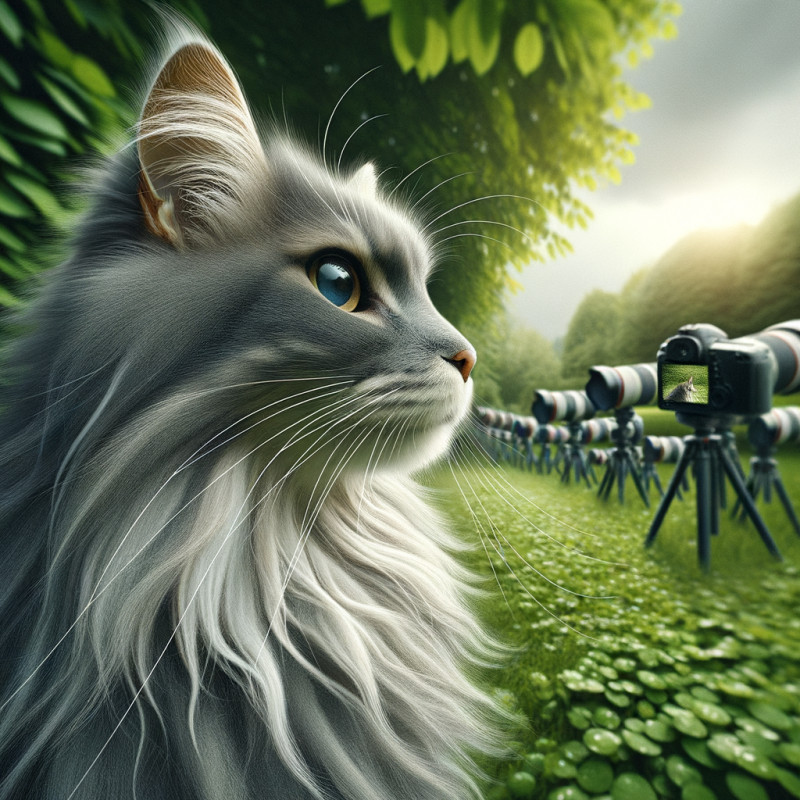 Domestic Long Hair Gray - Complete Breed Guide, Care, Adoption & Health Tips Information and Pictures