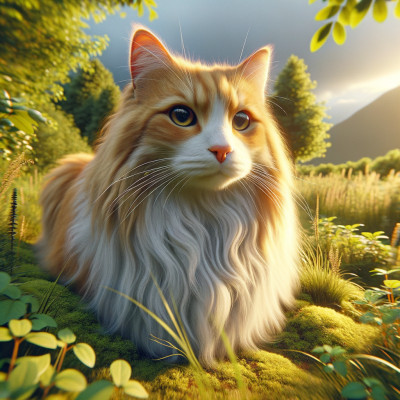 Domestic Long Hair Orange And White Cat Breed Information and Pictures