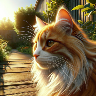 Domestic Long Hair Orange And White - Complete Breed Guide, Care, Adoption & Health Tips Information and Pictures