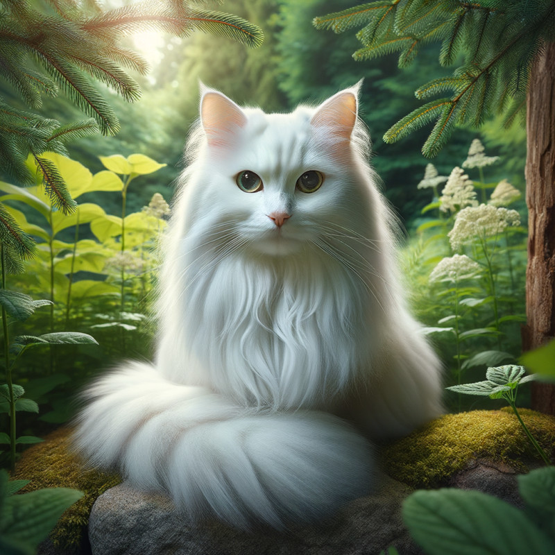 Domestic Long Hair White - Complete Breed Guide, Care, Adoption & Health Tips Information and Pictures