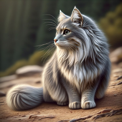 Domestic Long Hairgray - Complete Breed Guide, Care, Adoption & Health Tips Information and Pictures