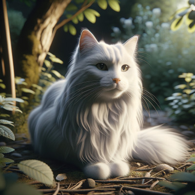 Domestic Long Hairwhite - Complete Breed Guide, Care, Adoption & Health Tips Information and Pictures