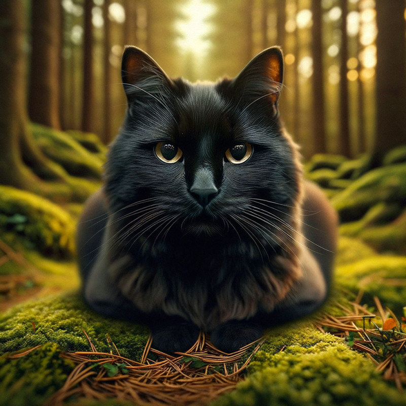 Domestic Medium Hair Black - Complete Breed Guide, Care, Adoption & Health Tips Information and Pictures