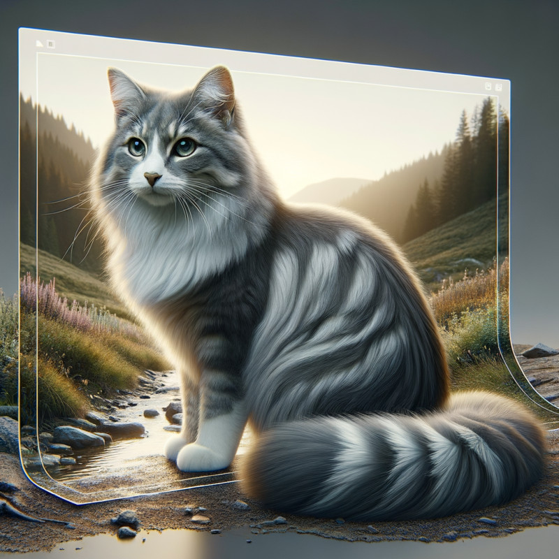 Domestic Medium Hair Gray And White - Complete Breed Guide, Care, Adoption & Health Tips Information and Pictures