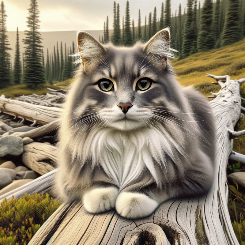 Domestic Medium Hair Gray And White - Complete Breed Guide, Care, Adoption & Health Tips Information and Pictures