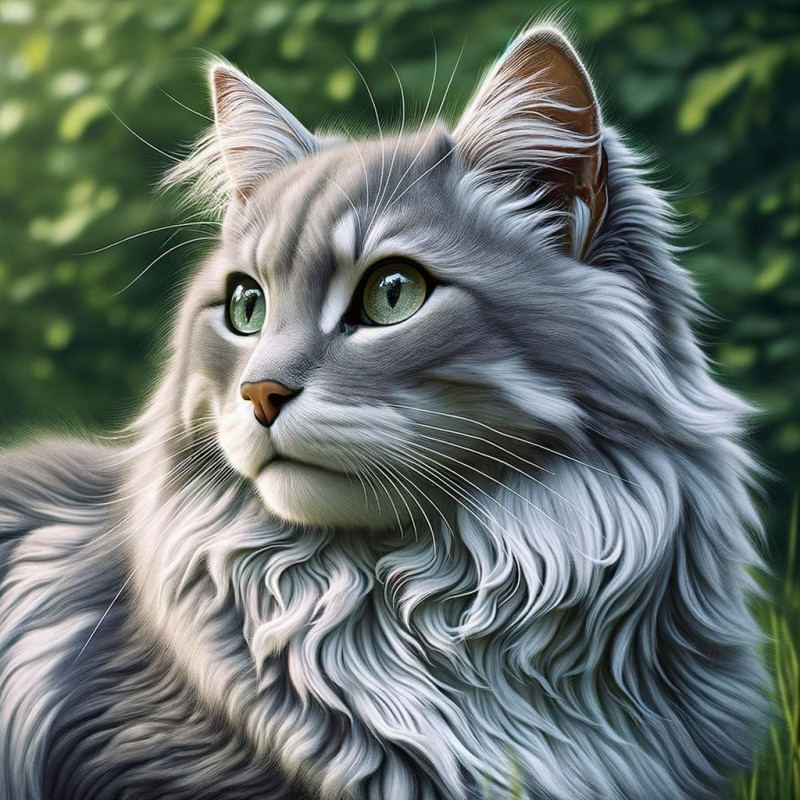 Domestic Medium Hair Gray - Complete Breed Guide, Care, Adoption & Health Tips Information and Pictures