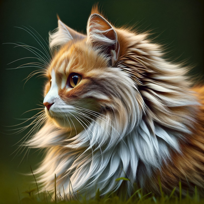 Domestic Medium Hair Orange And White - Complete Breed Guide, Care, Adoption & Health Tips Information and Pictures