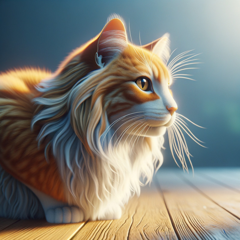 Domestic Medium Hair Orange And White - Complete Breed Guide, Care, Adoption & Health Tips Information and Pictures