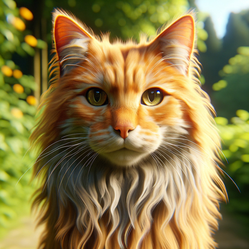 Domestic Medium Hair Orange - Complete Breed Guide, Care, Adoption & Health Tips Information and Pictures