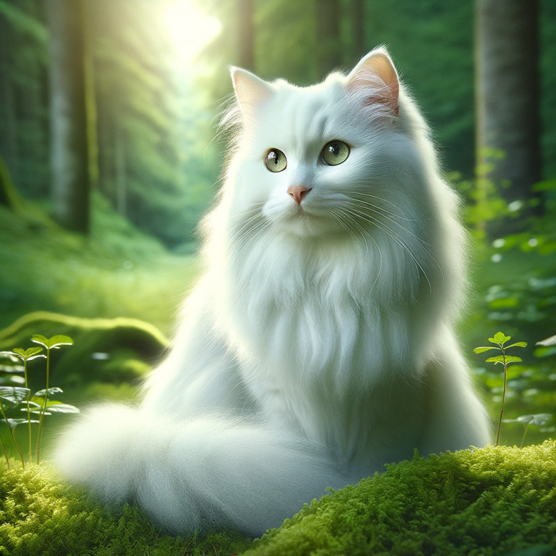 Domestic Medium Hair White - Complete Breed Guide, Care, Adoption & Health Tips Information and Pictures