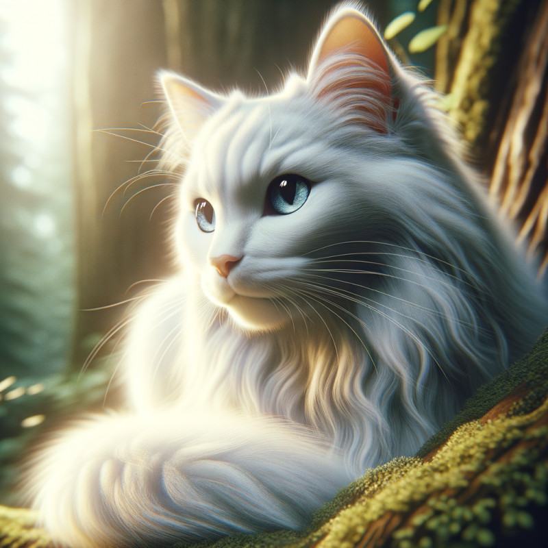 Domestic Medium Hair White - Complete Breed Guide, Care, Adoption & Health Tips Information and Pictures