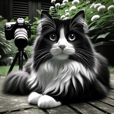 Domestic Medium Hairblack And White - Complete Breed Guide, Care, Adoption & Health Tips Information and Pictures