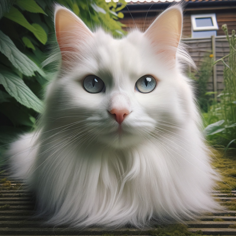 Domestic Medium Hairwhite - Complete Breed Guide, Care, Adoption & Health Tips Information and Pictures