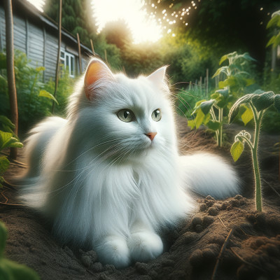 Domestic Medium Hairwhite - Complete Breed Guide, Care, Adoption & Health Tips Information and Pictures