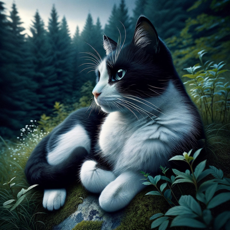 Domestic Short Hair Black And White - Complete Breed Guide, Care, Adoption & Health Tips Information and Pictures