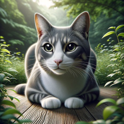 Domestic Short Hair Gray And White - Complete Breed Guide, Care, Adoption & Health Tips Information and Pictures