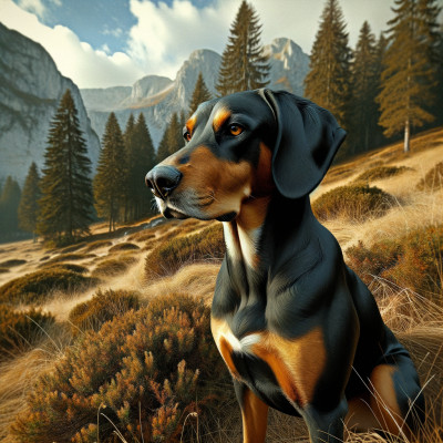 Austrian Black And Tan Hound Dog Breed Information and Pictures