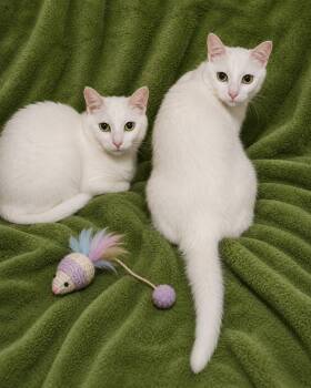 Snowy and Frosty -  Domestic Short Hair Cat for Adoption in Copley, Ohio - Snowy And Frosty | PetCurious