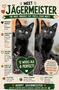 Jagermeister "Jager" -  Domestic Short Hair Cat for Adoption in Beaverton, Oregon - Jagermeister "Jager" | PetCurious