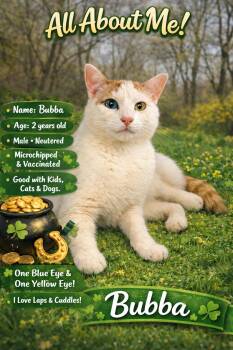 Domestic Short Hair Cats Available for Adoption - BUBBA | PetCurious