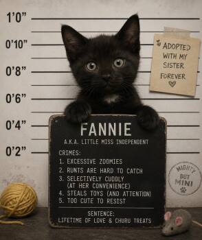 Fanny in foster care (must be adopted with a sibling) -  Domestic Short Hair Cat for Adoption in Ellicott City, Maryland - Fanny In Foster Care (must Be Adopted With A Sibling) | PetCurious