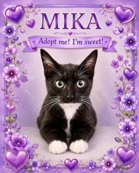 Mika (MT) -  Domestic Short Hair and Tuxedo Cat for Adoption in Los Angeles, California - Mika (MT) | PetCurious