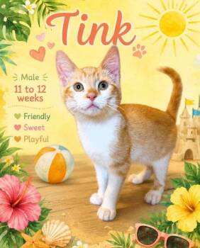 Tink -  Domestic Short Hair Cat for Adoption in Cortland, Ohio - Tink | PetCurious