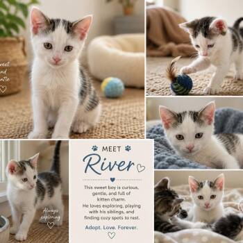 River -  Domestic Short Hair Cat for Adoption in Bentonville, Arkansas - River | PetCurious