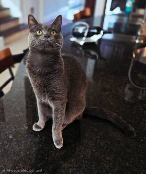 Russian Blue and Domestic Short Hair Cats Available for Adoption in Houston, Texas - Tisha | PetCurious
