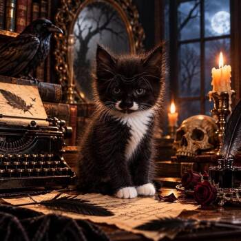 Edgar Allan Poe -  Domestic Medium Hair Cat for Adoption in Warner Robins, Georgia - Edgar Allan Poe | PetCurious