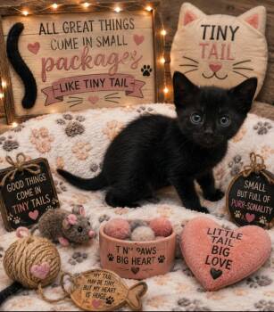 Tiny Tail -  Domestic Short Hair Cat for Adoption in Washington Court House, Ohio - Tiny Tail | PetCurious