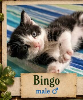 Domestic Short Hair Cats Available for Adoption in Mansfield, Texas - Bingo | PetCurious