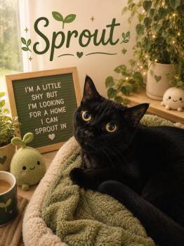 Sprout  -  Domestic Short Hair Cat Available for Adoption in Barton, Vermont - Sprout  | PetCurious