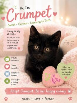 Crumpet -  Domestic Short Hair Cat for Adoption in Martinsburg, West Virginia - Crumpet | PetCurious