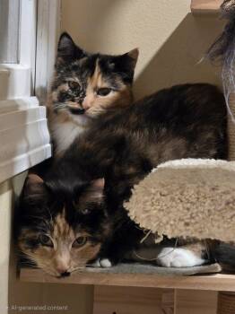 Calico Cats Available for Adoption - Lily & Marigold Bonded Spirit Cats  | PetCurious
