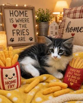 Home Fry -  Domestic Long Hair Cat for Adoption in Washington Court House, Ohio - Home Fry | PetCurious