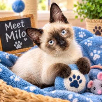 Snowball -  Siamese Cat for Adoption in League City, Texas - Snowball | PetCurious