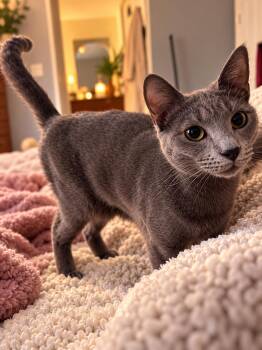 Luisa Vuitton -  Russian Blue Cat for Adoption in Boynton Beach, Florida - Luisa Vuitton | PetCurious