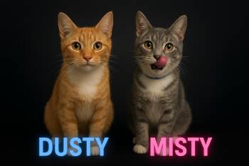 Rescue Tabby and Domestic Short Hair Cats for Adoption - Dusty And Misty (Play Buddies) | PetCurious