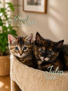 Mint & Julep-Best Friends Forever -  Tortoiseshell Cat Available for Adoption in Laurel, Maryland - Mint & Julep-Best Friends Forever | PetCurious