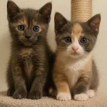 Rescue Dilute Calico and Dilute Tortoiseshell Cats for Adoption in Andover, Minnesota - Zoey & Lyla | PetCurious