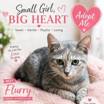 Flurry -  Domestic Short Hair Cat for Adoption in League City, Texas - Flurry | PetCurious