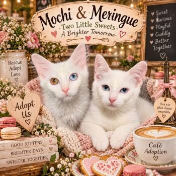 MOCHI & MERINGUE -  Domestic Medium Hair and Domestic Long Hair Cat for Adoption in Lakesite, Tennessee - MOCHI & MERINGUE | PetCurious