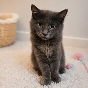 Coal -  Domestic Medium Hair Cat for Adoption in Tustin, California - Coal | PetCurious