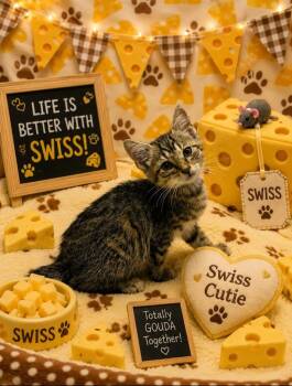 Swiss -  Domestic Short Hair Cat for Adoption in Washington Court House, Ohio - Swiss | PetCurious