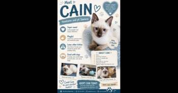 Cain -  Siamese and Domestic Short Hair Cat for Adoption in Ruskin, Florida - Cain | PetCurious