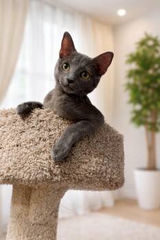 Russian Blue Cats Available for Adoption - Iris | PetCurious