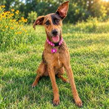 Lana 26-08-081 -  Catahoula Leopard Dog and Doberman Pinscher Dog for Adoption in Bastrop, Texas - Lana 26-08-081 | PetCurious