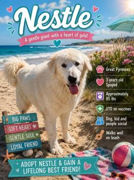 Nestle -  Great Pyrenees Dog for Adoption in Ashland, Kentucky - Nestle | PetCurious
