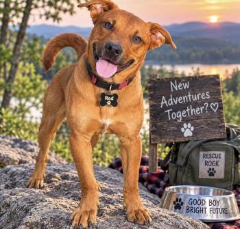 Red -  Labrador Retriever and American Staffordshire Terrier Dog for Adoption in Cumming, Georgia - Red | PetCurious